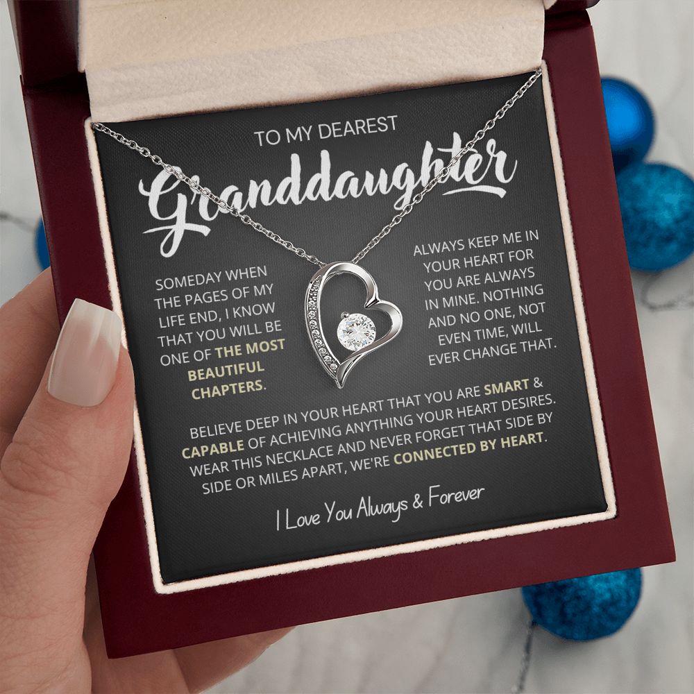 To My Granddaughter - Love Heart Necklace - You Are the Most Beautiful Chapter