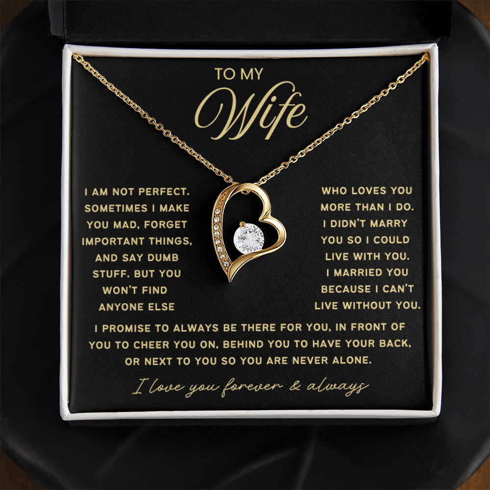 To My Wife - Love Heart Necklace - I Choose You Valentine's Day Gift