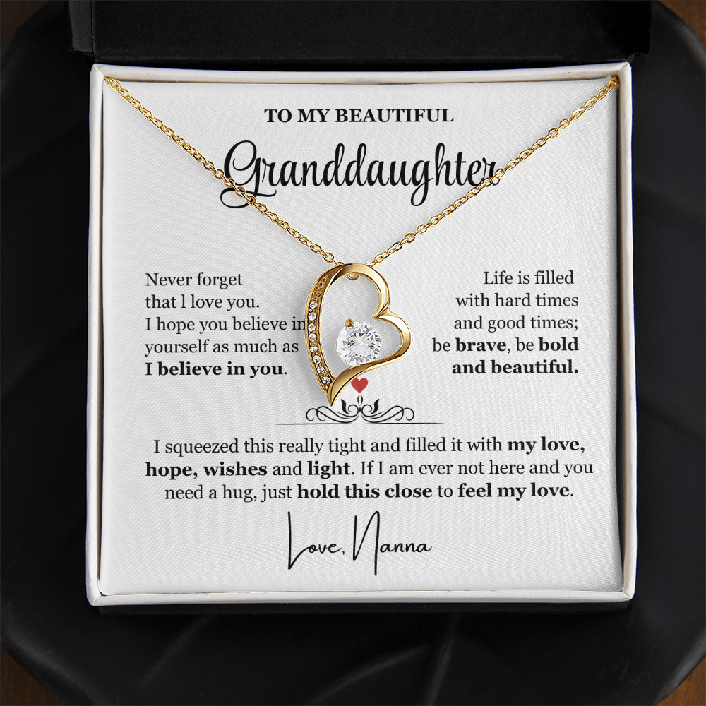 I Believe In You - Necklace Gift for Granddaughter from Nanna