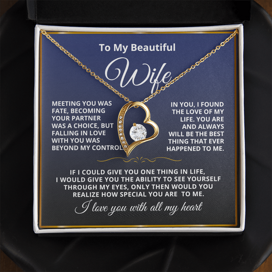 To My Wife - Love Heart Necklace - You Are Special Valentine's Day Gift