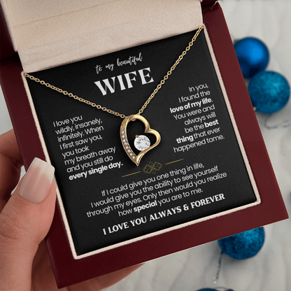 To My Wife - Love Heart Necklace - Love You Always