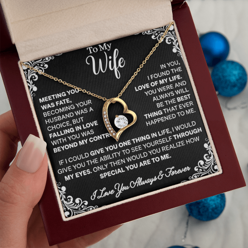 To My Wife - Love Heart Necklace - You Are Special Valentine's Day Gift