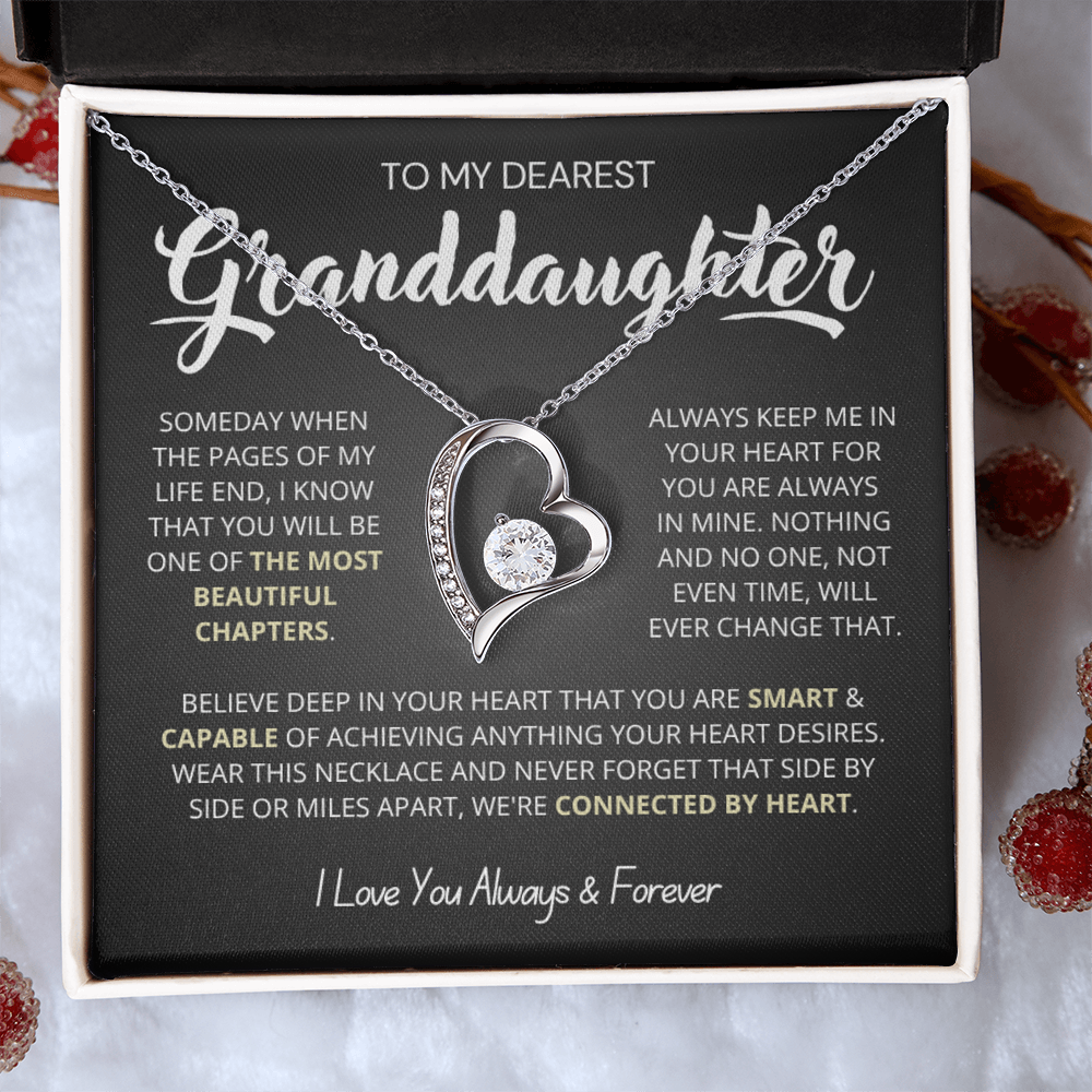 To My Granddaughter - Love Heart Necklace - You Are the Most Beautiful Chapter