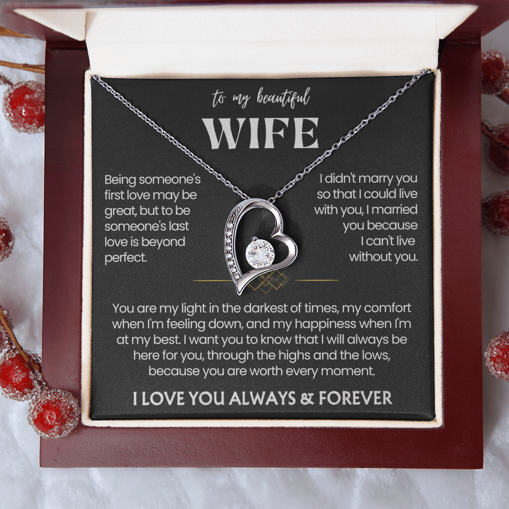 To My Wife - Love Heart Necklace - You Are Worth Every Moment