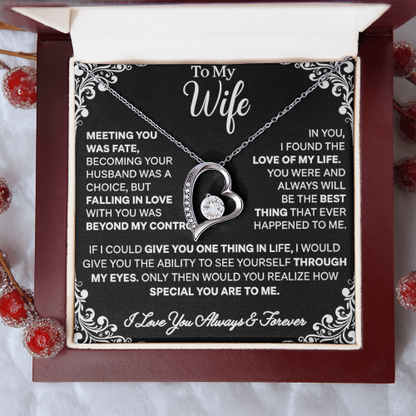 To My Wife - Love Heart Necklace - You Are Special Valentine's Day Gift