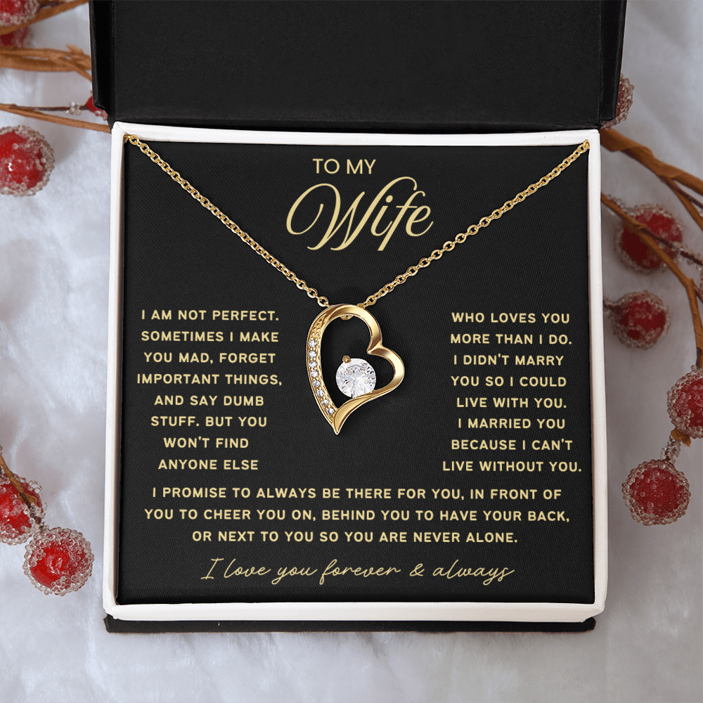 To My Wife - Love Heart Necklace - I Choose You Valentine's Day Gift