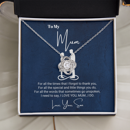 To My Mother - Infinity Heart Bracelet - Life Is Better With You Message Card Gift