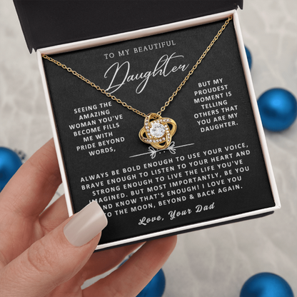 Be You And Know That's Enough  -  Necklace for Daughter from Dad
