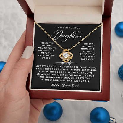 Be You And Know That's Enough  -  Necklace for Daughter from Dad