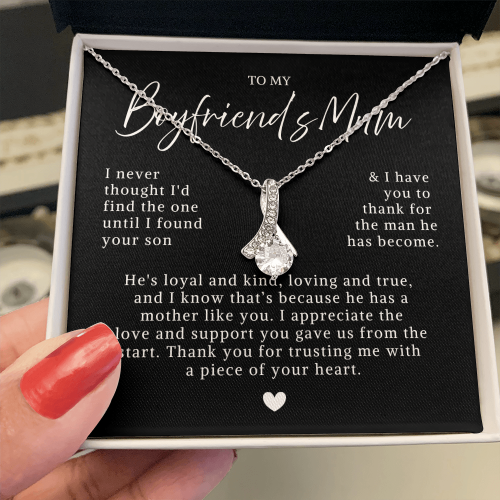To My Boyfriend's Mum - Ribbon Necklace - Mother's Day Gift