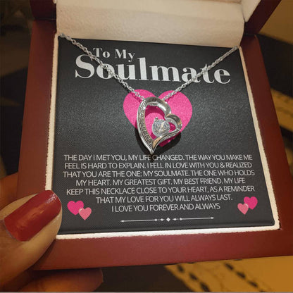 To My Soulmate - Love Heart Necklace - Love You Always