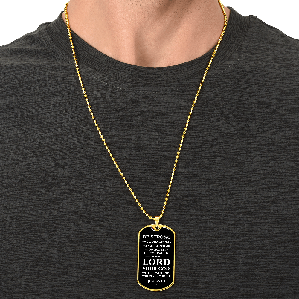 Dog Tag Necklace for Christian Baptism Confirmation and 1st Communion Gift