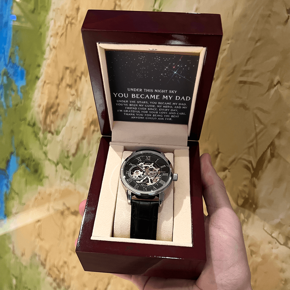 Under This Night Sky - Father's Day Openwork Watch Gift for Dad
