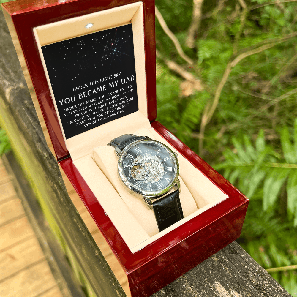 Under This Night Sky - Father's Day Openwork Watch Gift for Dad