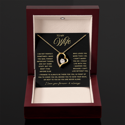 To My Wife - Love Heart Necklace - I Choose You Valentine's Day Gift