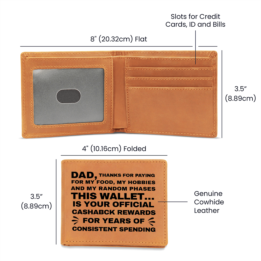 Your Cashback Rewards - Father's Day Wallet Gift for Dad