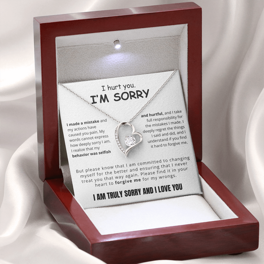 To My Love - Love Heart Necklace - I Am Sorry