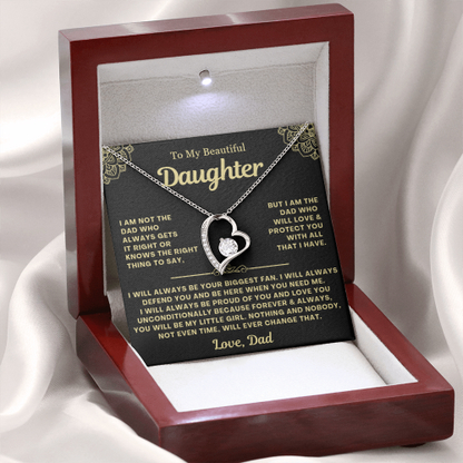 You Will Always Be My Little Girl - Necklace Gift for Daughter from Dad