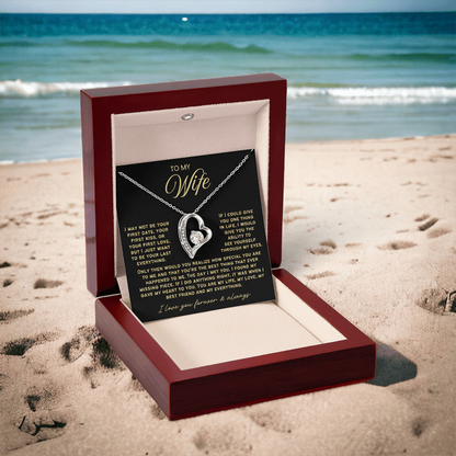 To My Wife - Love Heart Necklace - You Are My Everything Valentine's Day Gift