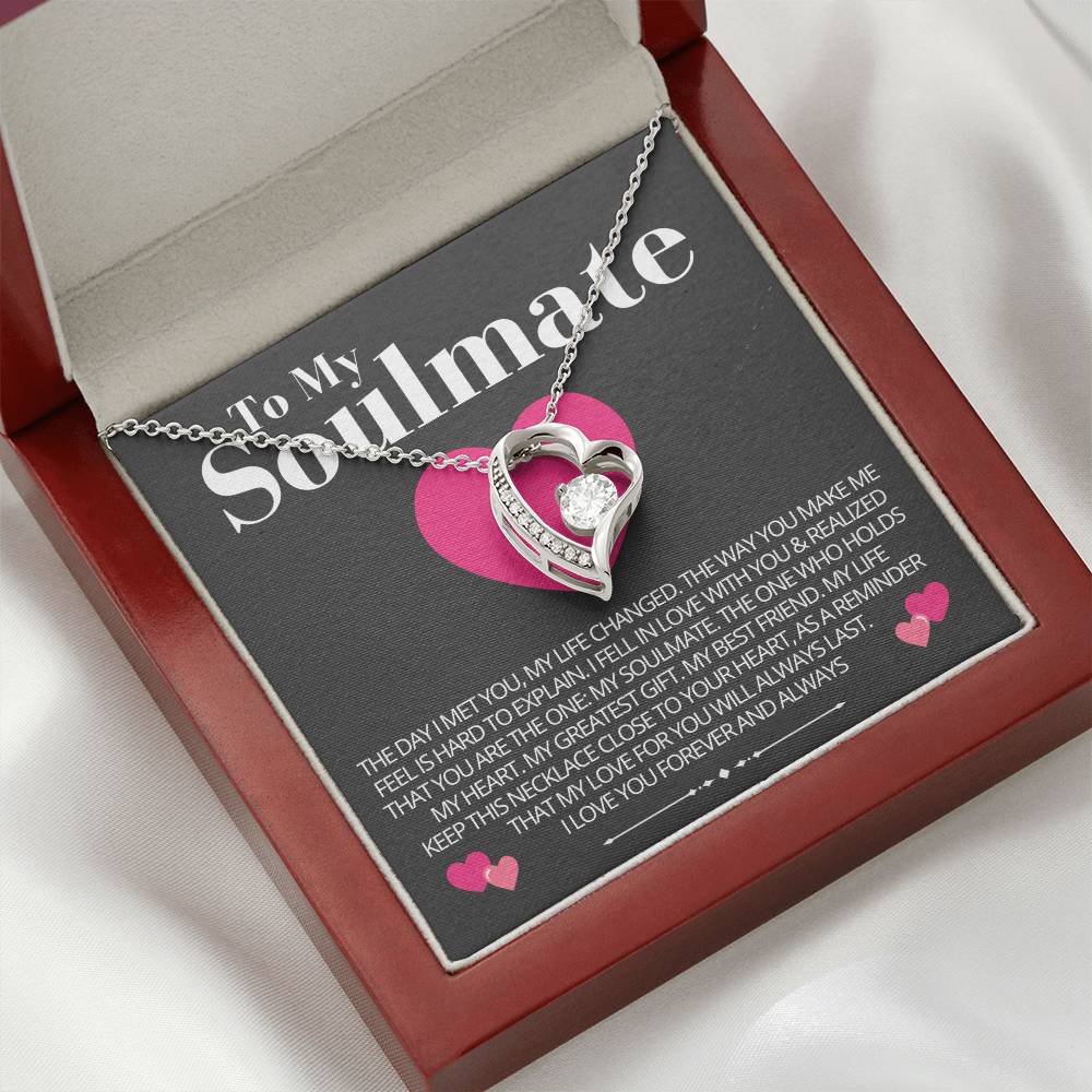 To My Soulmate - Love Heart Necklace - Love You Always