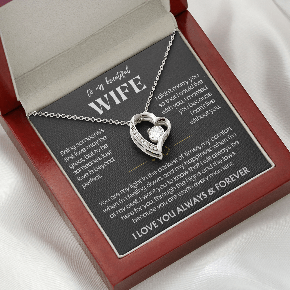 To My Wife - Love Heart Necklace - You Are Worth Every Moment