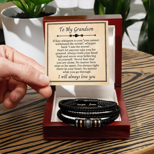 To My Grandson - Love You Forever Bracelet - I Am the Storm