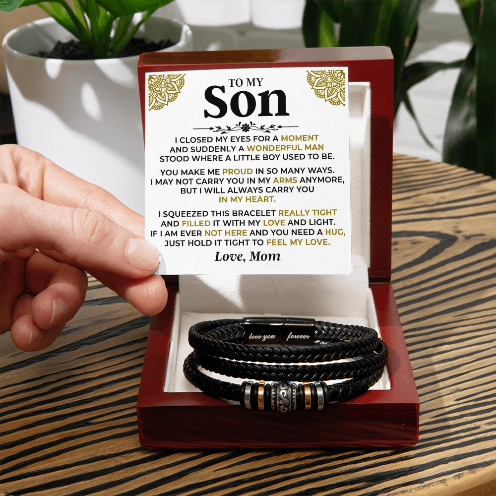 To My Son - Love You Forever Bracelet Gift
