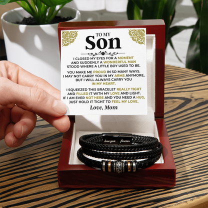 To My Son - Love You Forever Bracelet Gift
