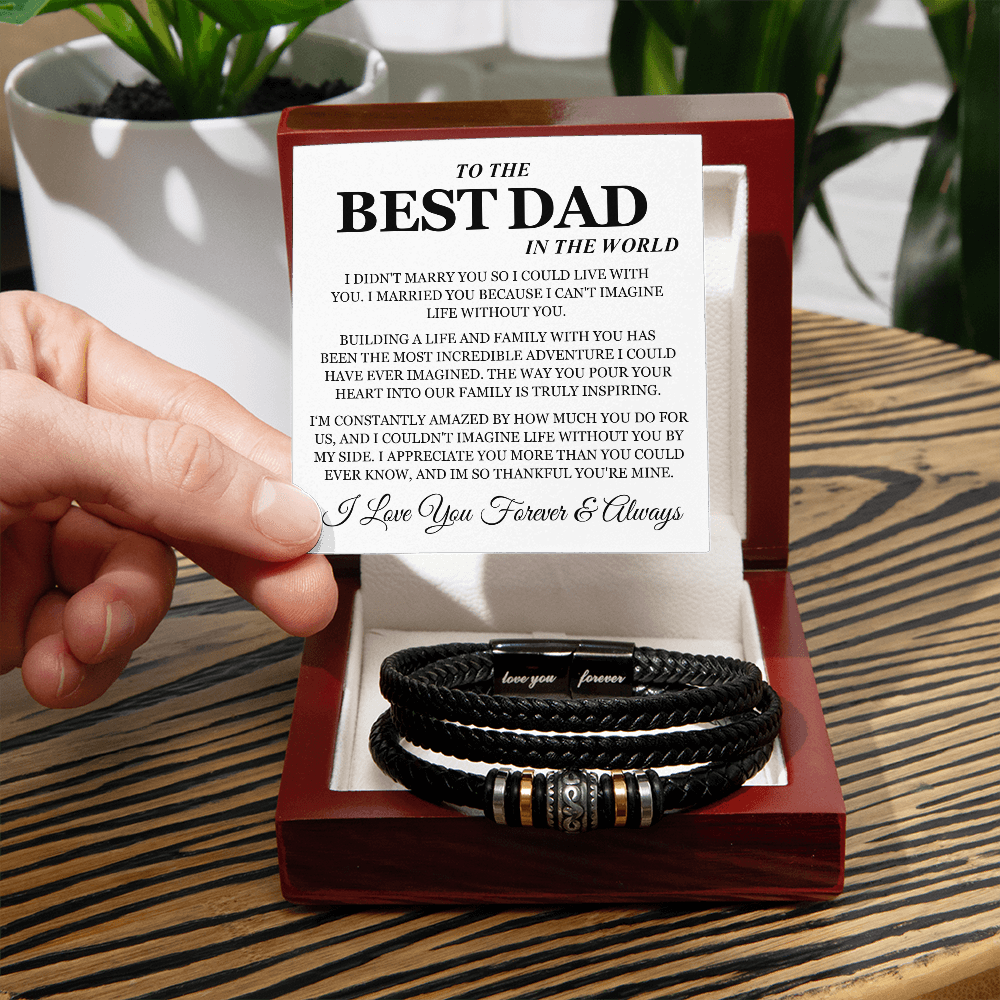 To My Husband - Love You Forever Bracelet - Thankful You Are Mine Gift