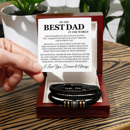To My Husband - Love You Forever Bracelet - Thankful You Are Mine Gift