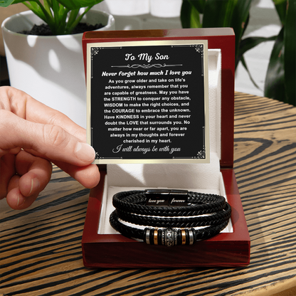 To My Son - Love You Forever Bracelet - Love You Gift