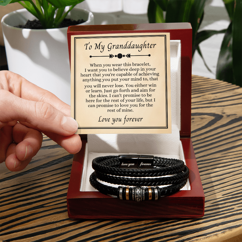 To My Grandson - Love You Forever Bracelet - Love You for the Rest of Mine