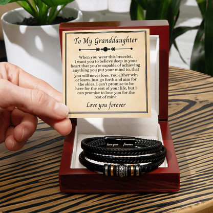 To My Grandson - Love You Forever Bracelet - Love You for the Rest of Mine