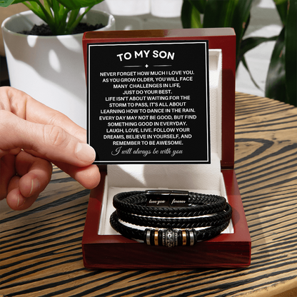 To My Son - Love You Forever Bracelet - Always With You Gift