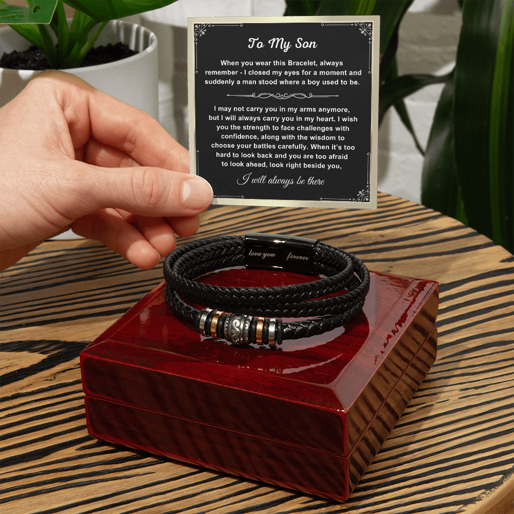 To My Son - Love You Forever Bracelet - I Will Always Be There Gift