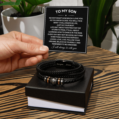 To My Son - Love You Forever Bracelet - Always With You Gift