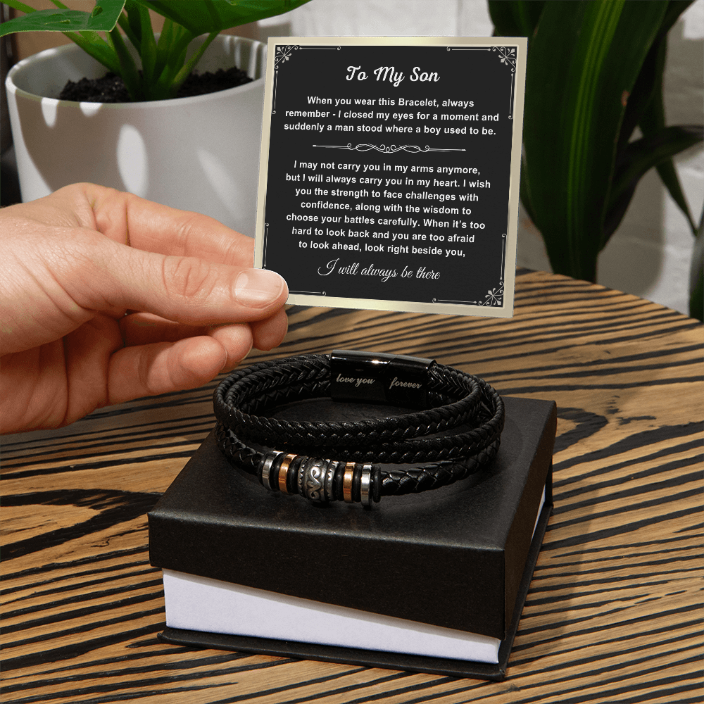 To My Son - Love You Forever Bracelet - I Will Always Be There Gift