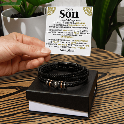 To My Son - Love You Forever Bracelet Gift