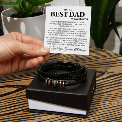 To My Husband - Love You Forever Bracelet - Thankful You Are Mine Gift