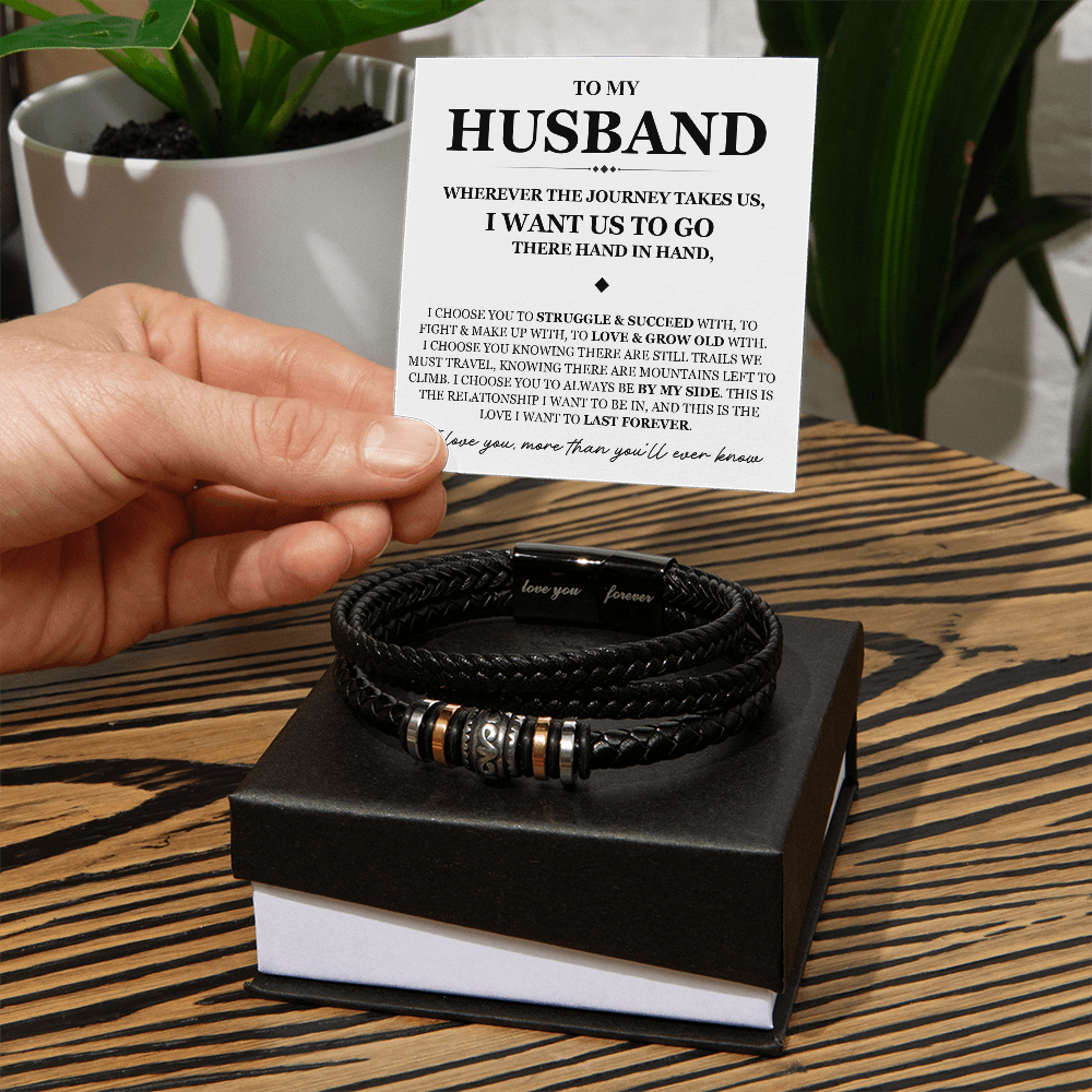 To My Husband - Love You Forever Bracelet - Love You More Than You Know Gift