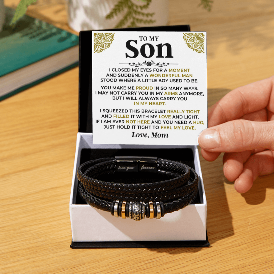 To My Son - Love You Forever Bracelet Gift