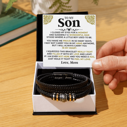 To My Son - Love You Forever Bracelet Gift