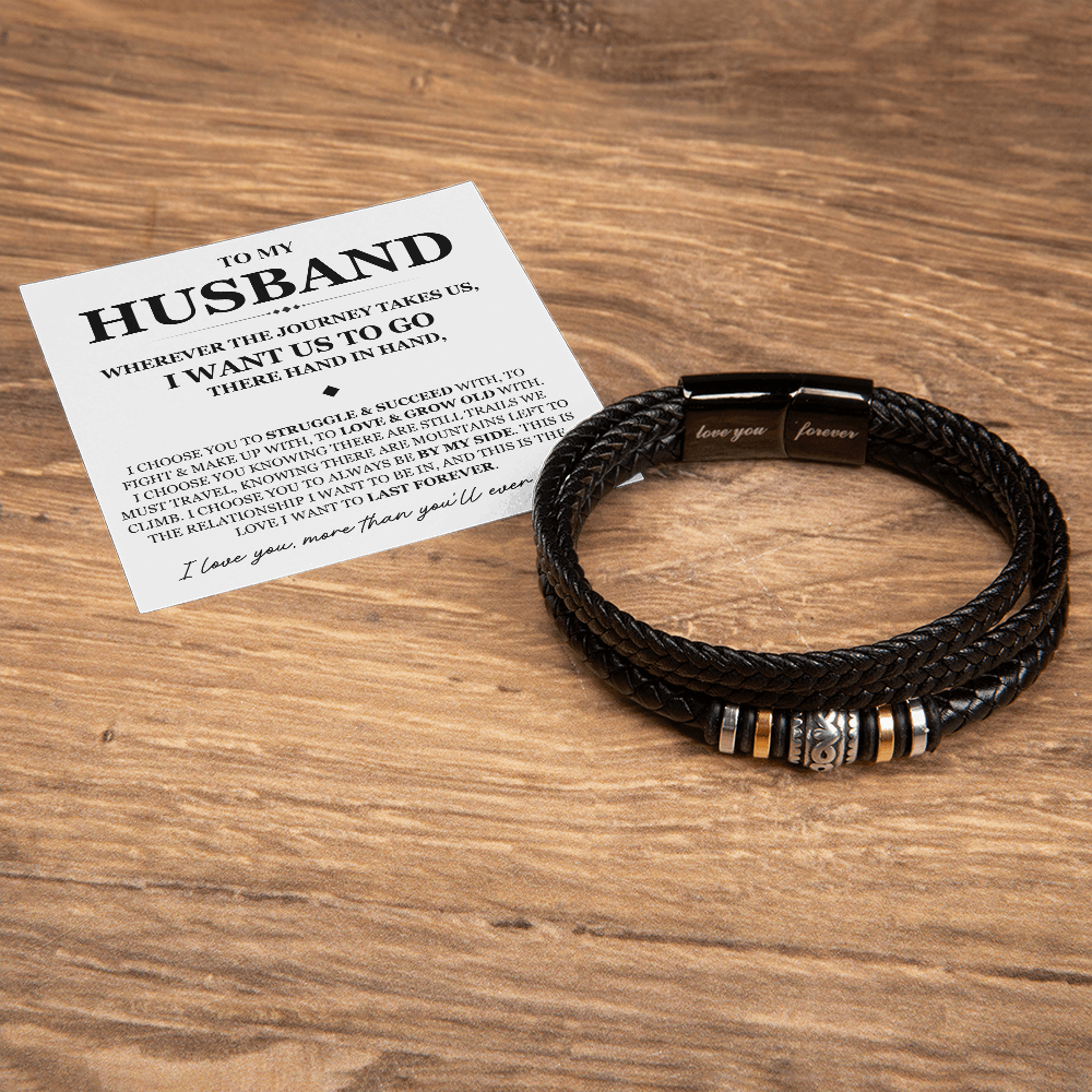 To My Husband - Love You Forever Bracelet - Love You More Than You Know Gift