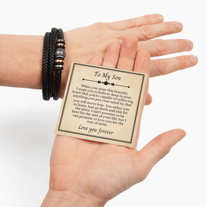 To My Grandson - Love You Forever Bracelet - Love You for the Rest of Mine