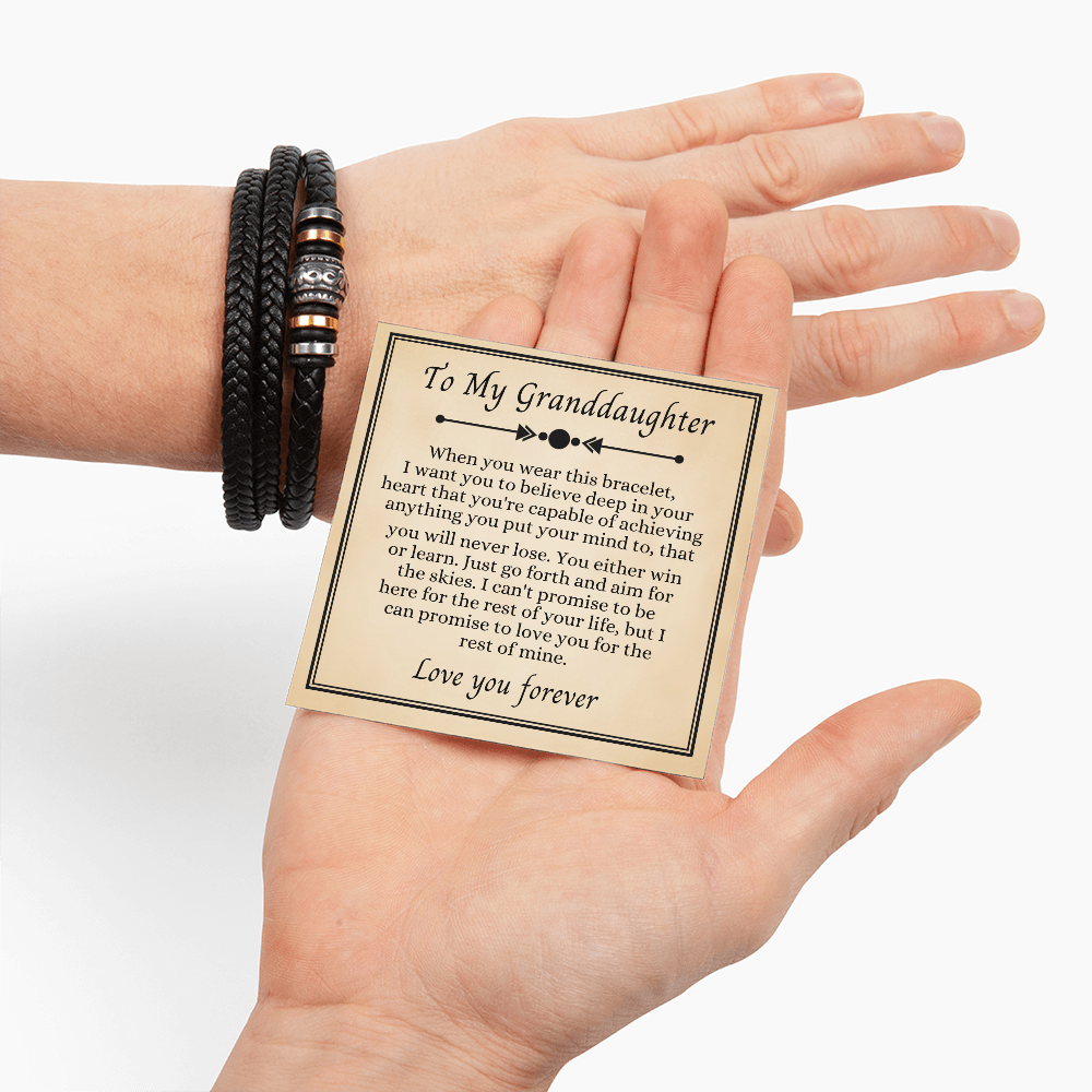 To My Grandson - Love You Forever Bracelet - Love You for the Rest of Mine