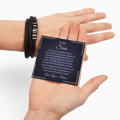 To My Son - Love You Forever Bracelet - Aim for the Skies Gift