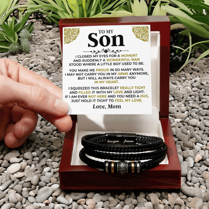 To My Son - Love You Forever Bracelet Gift