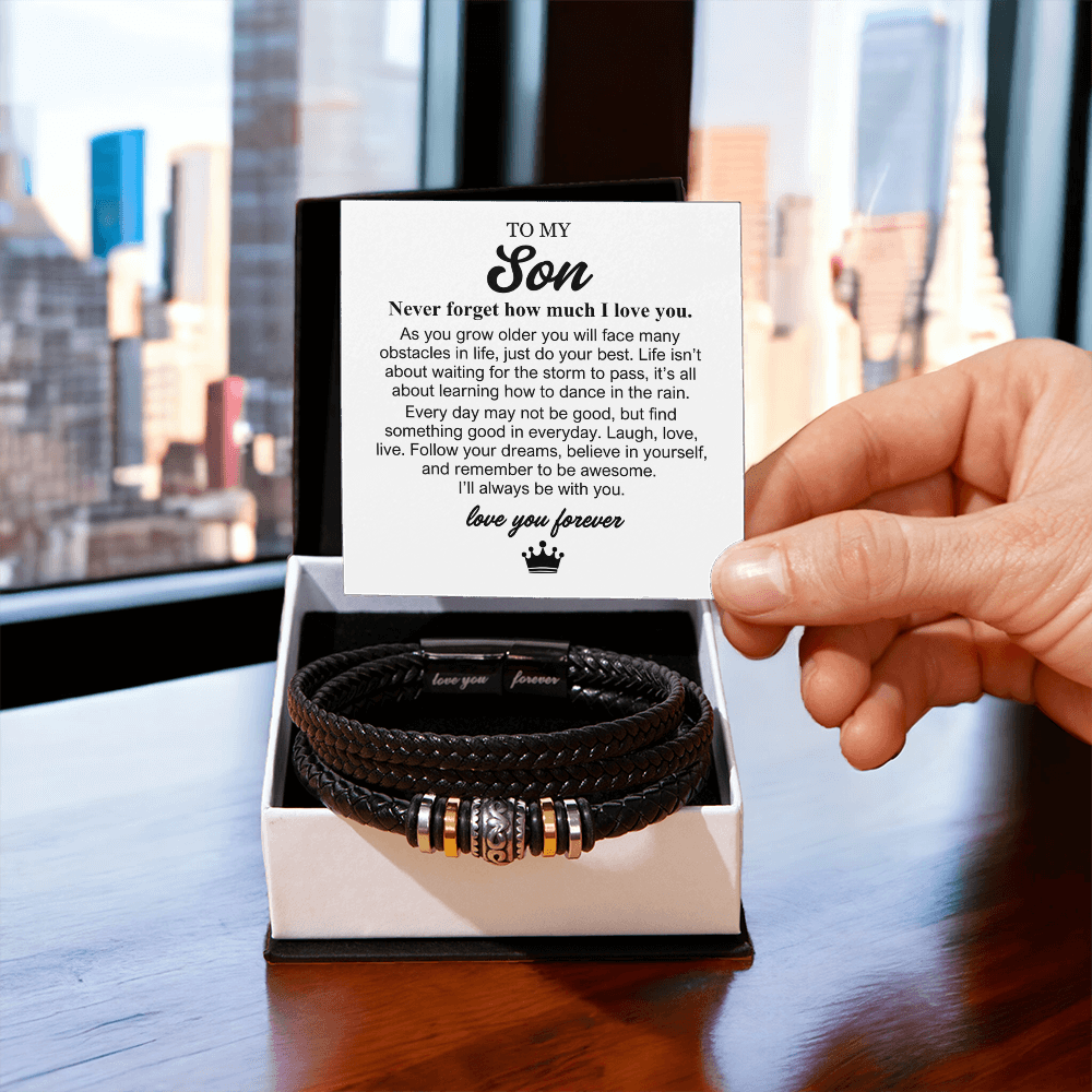 To My Son - Love You Forever Bracelet - Always With You Gift