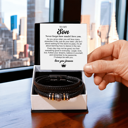 To My Son - Love You Forever Bracelet - Always With You Gift