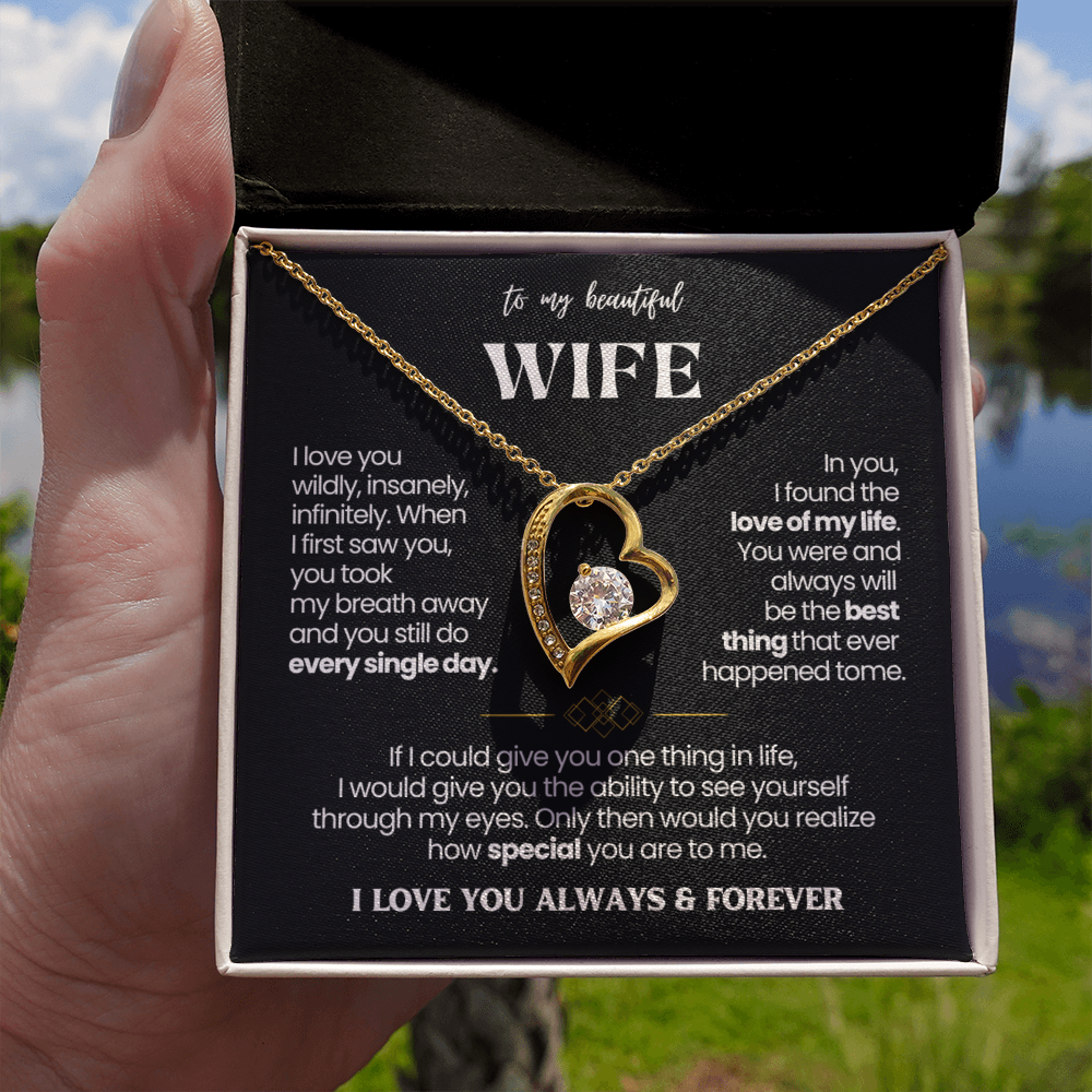 To My Wife - Love Heart Necklace - Love You Always